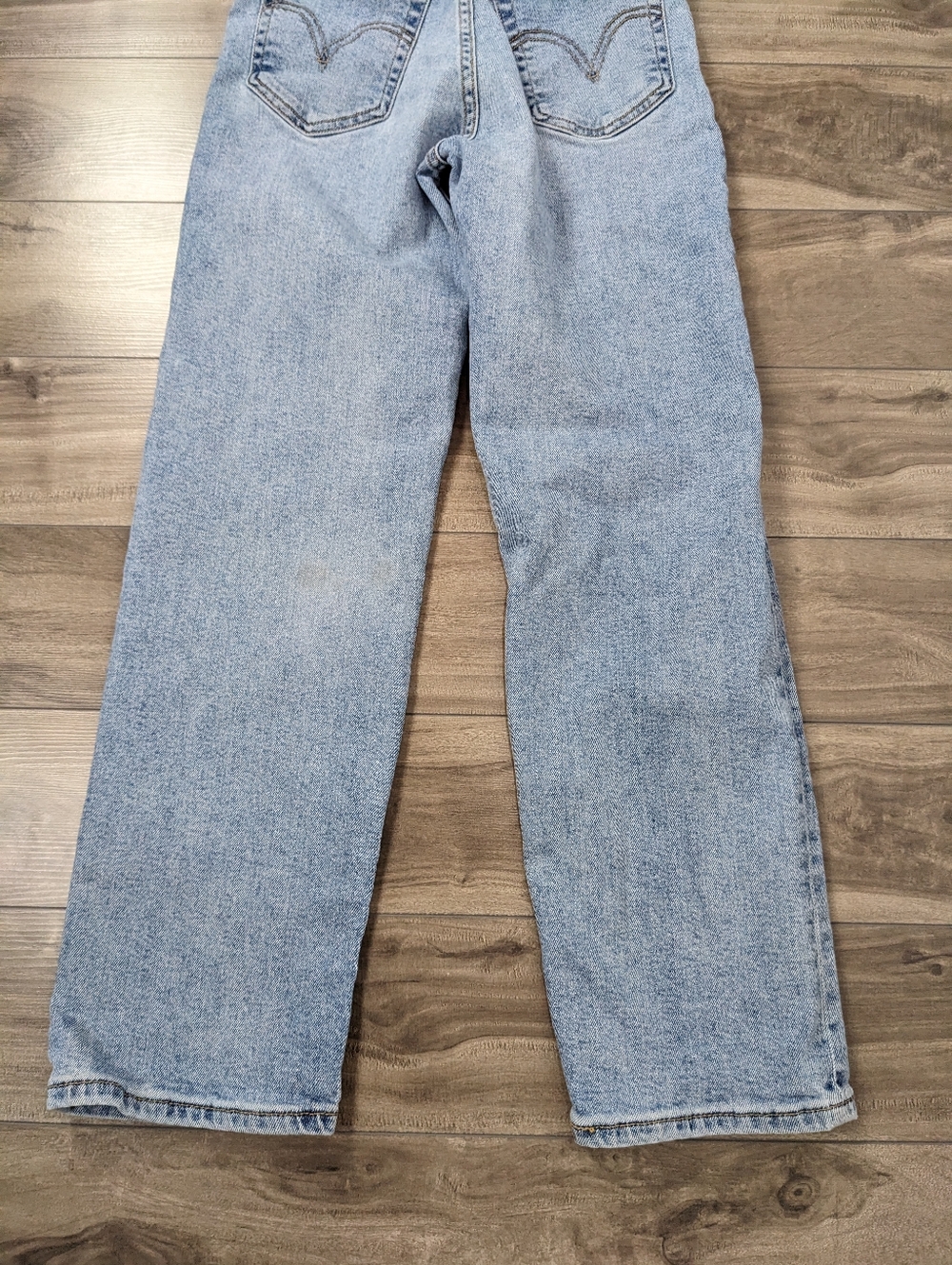 Levi's Women's Jeans Ribcage Straight Ankle Size 23 L27 Blue Cotton Blend - Picture 10 of 14